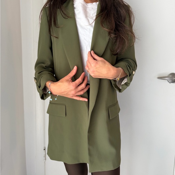 Zara Jackets & Blazers - Zara Khaki Women's Blazer